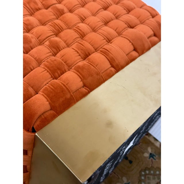 Safavieh Couture Ravyn Sienna Ottomans, Pair For Sale - Image 10 of 12