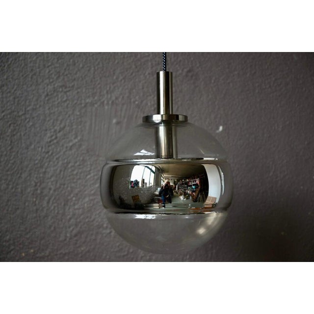 Large Silver Glass Ball Pendant from Peill & Putzler For Sale - Image 5 of 12