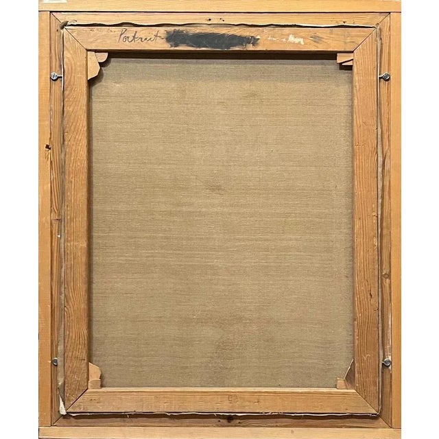 Armand Cacheux, Portrait of Miss Cacheux, Oil on Canvas For Sale - Image 10 of 11