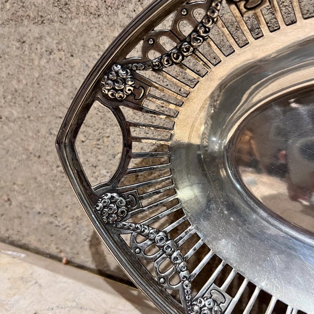 Art Nouveau 1900 Art Nouveau German Silver Tray Clemens Dahmen For Sale - Image 3 of 9