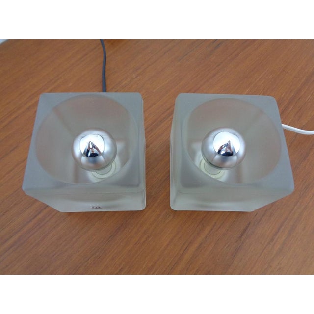 Glass Cube Table Lamps from Peill & Putzler, 1970s, Set of 2 For Sale - Image 15 of 18