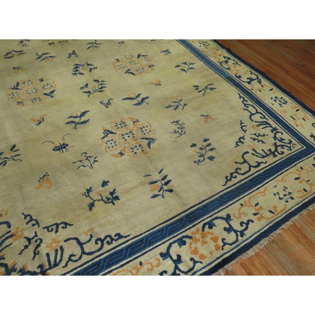 Early 20th Century Orange Pop Chinese Rug , 9'1'' X 11'6'' For Sale - Image 4 of 11