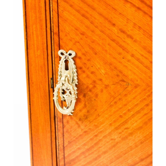 19th Century Satinwood & Inlaid Bedside Cabinet For Sale - Image 6 of 16