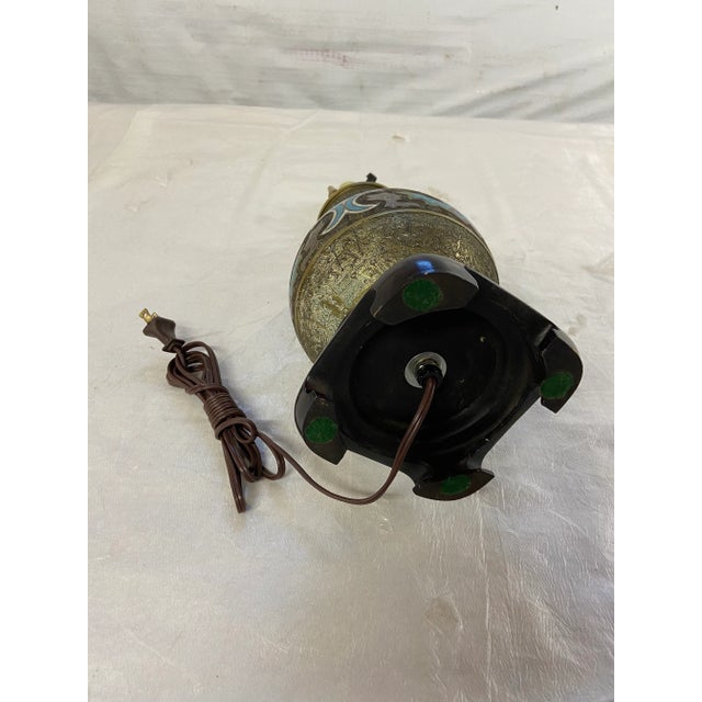 Early 20th Century Cloisonné Vase Lamp For Sale - Image 5 of 7