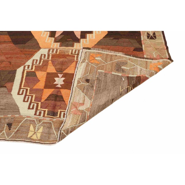 Mid 20th Century Vintage Turkish Kilim Rug For Sale - Image 5 of 7