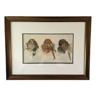 Raoul Millais, Working Dogs, 1960s, Watercolor For Sale