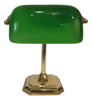 Banker's Table Lamp in Gilt Brass and Glass, Spain, 1970s