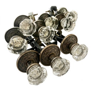 Vintage Glass Door Knobs, Set of 6 For Sale