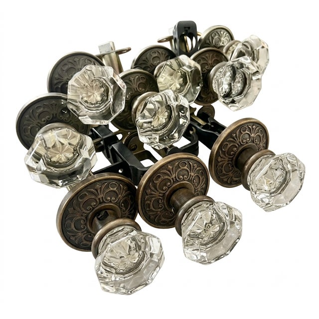 Vintage Glass Door Knobs, Set of 6 For Sale