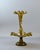 Amber-colored glass flower dish with a flute, handmade by Mary Gregory glass, refers to a type of decorative glass popular...