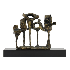 Mid 20th Century Abbott Pattison Patinated Bronze Sculpture, Signed, on Marble Base