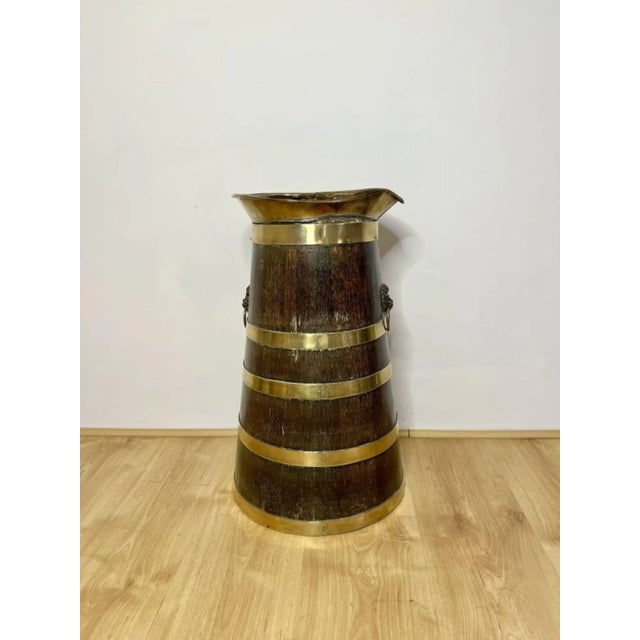 Victorian Oak and Brass Bounded Stick Stand, 1880s For Sale - Image 6 of 7