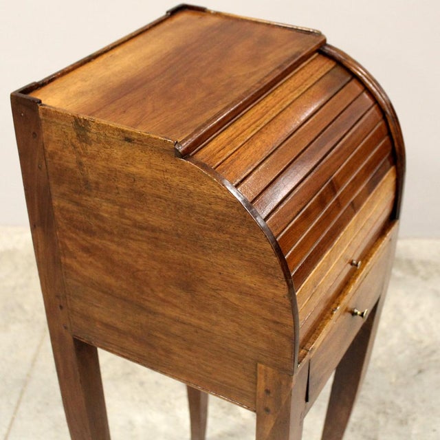 Italian Bedside Table in Walnut, 18th Century For Sale - Image 11 of 13