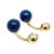 Modern Tiffany & Co. 14k Yellow Gold Lapis Ball Cufflinks For Sale - Image 3 of 6
