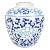 Vintage Blue and White Ginger Jar For Sale