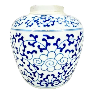 Vintage Blue and White Ginger Jar