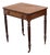 English 19th Century Mahogany Table with Compartment, Drawer and Reeded Legs For Sale