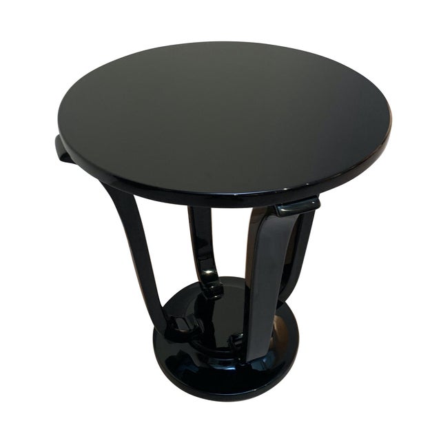 Contemporary Guéridon Side Table in Black Lacquer from COLONEUM For Sale - Image 3 of 6