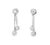 Estate 14K White Gold Bezel Set Diamond Earrings. This elegant pair features 6 brilliant round diamonds totaling 1 carat ,...