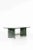 Stunning green marble coffee table. The table consists of four elements that can be fitted together. The two triangular...