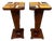 Art Deco Inlaid Pedestal Side Tables, Set of 2 For Sale