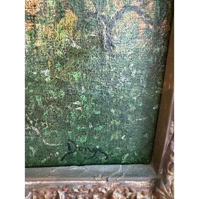 Textile Large Antique Signed European Equestrian Portrait Oil Painting Late 19th Century For Sale - Image 7 of 17