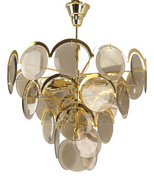 Five-Tier Glass Chandelier from Vistosi, 1970s