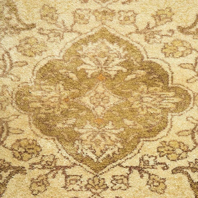 Traditional Mogul Collection Hand-Knotted Area Rug - Green 6' 3" x 8' 10" For Sale - Image 3 of 4
