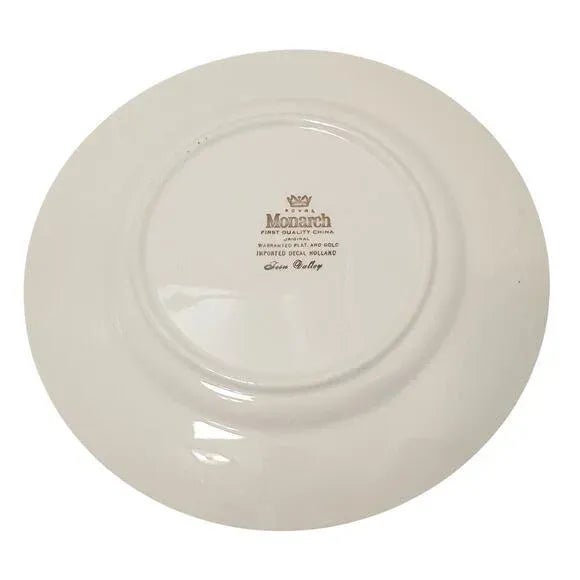 1950s Royal Monarch China Dinner Plate Fern Valley Holland Platinum Replacement MCM For Sale - Image 13 of 15
