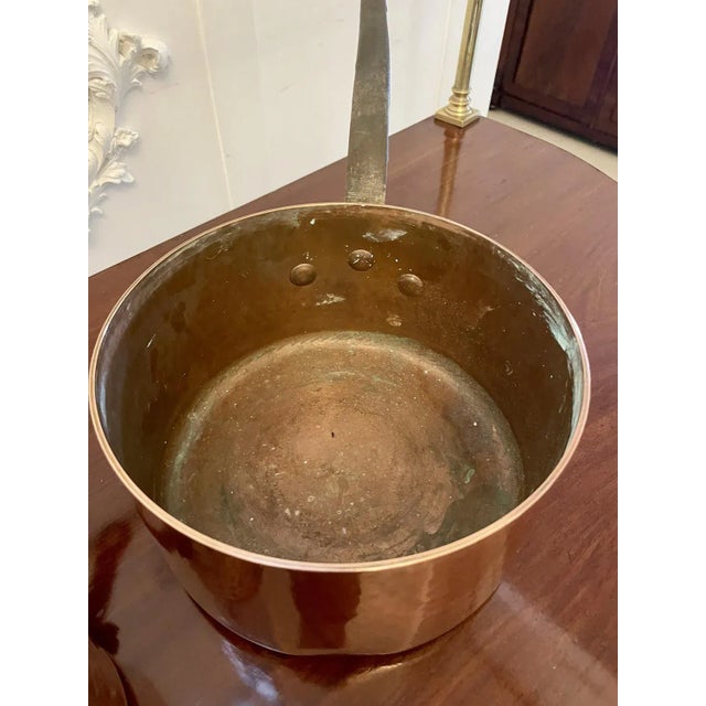 Antique Victorian Copper Pans, 1860, Set of 3 For Sale - Image 6 of 13