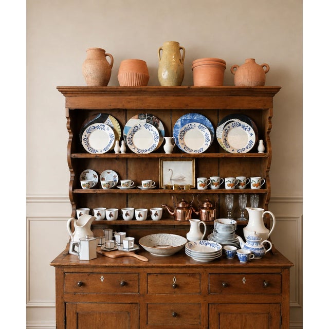 Rustic European Vintage Welsh Oak Hutch For Sale - Image 3 of 6
