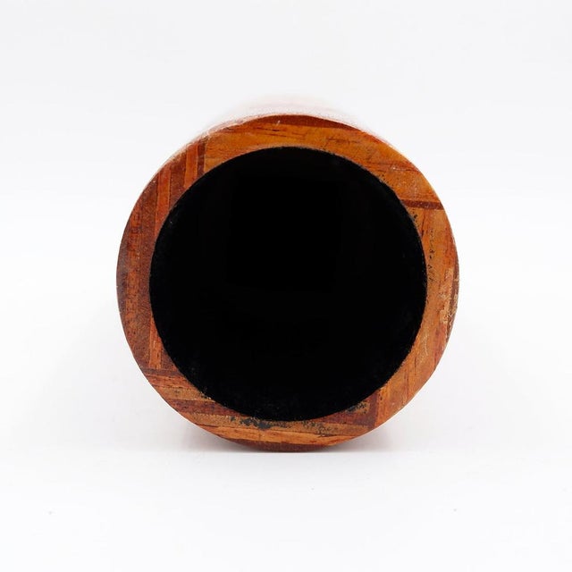Brown Mid-Century Scandinavian Wooden Vase, 1960s For Sale - Image 8 of 16