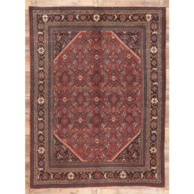 Early 20th Century Antique Persian Mahal Rug - 08'10 x 11'10 For Sale - Image 9 of 9