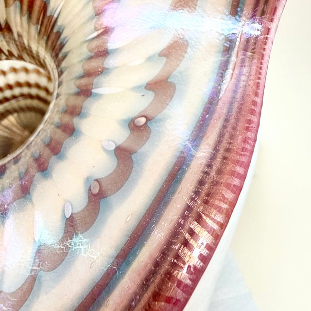Vintage Peacock Eye Vase in Glass, 1970s For Sale - Image 13 of 16