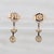 Modern Champagne Diamond 3-Stone Journey Drop Earrings 10k Yellow Gold, Pair For Sale - Image 3 of 4