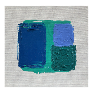 Original Colorfield Painting on Stretched Canvas Coastal Colors
