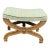 Cherry Wood X-Base Upholstered Bench For Sale