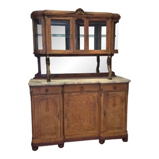 Early 20th Century French Bird's Eye Maple Buffet/Sideboard For Sale