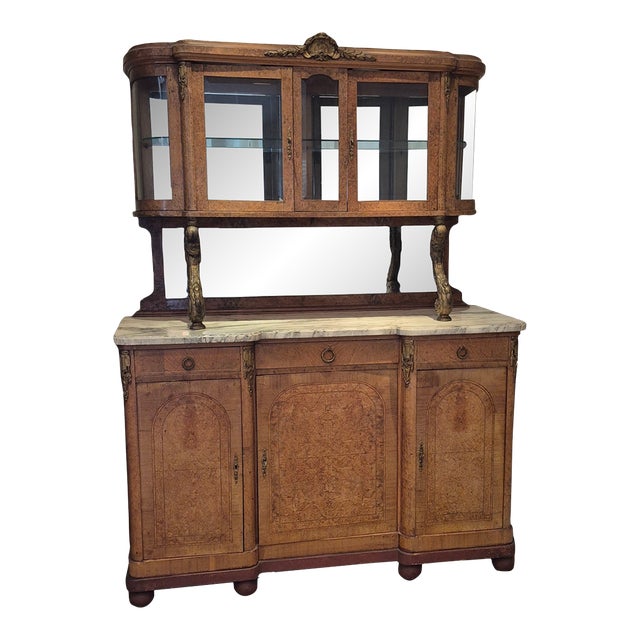 Early 20th Century French Bird's Eye Maple Buffet/Sideboard For Sale