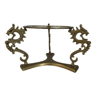 Late 20th Century Brass Chinoiserie Stand For Sale