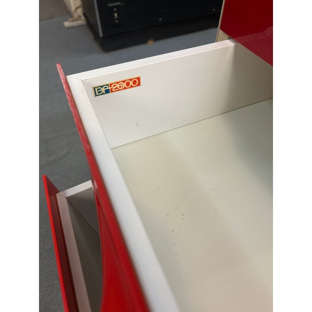 You are viewing a fantastic mod DF2000 Vanity Desk/Cabinet by Raymond Loewy for Doubinsky Freres c1970s. The design...