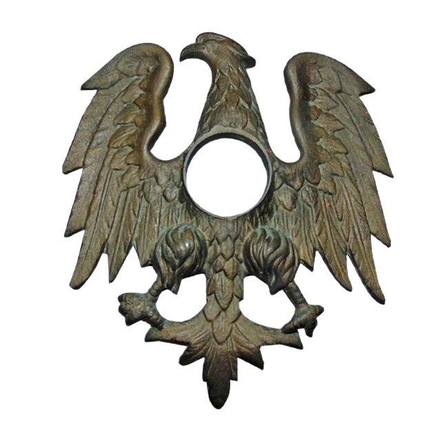 Vintage Art Deco Bronze USA Eagle Clock For Sale