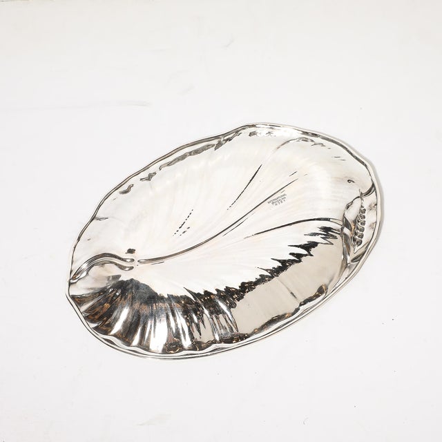 International Sterling Silver H251 Repousse Lily Serving Tray For Sale - Image 11 of 12