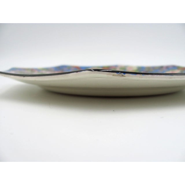 1920s Crown Ducal Blue Chintz Exotic Birds Luncheon Plates - Set of 6 For Sale - Image 11 of 13