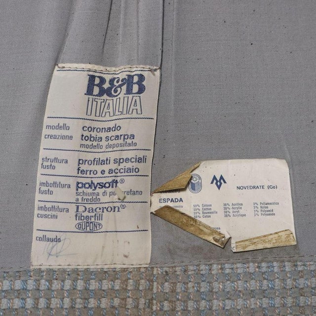 Textile Coronado Sofa attributed to Franco Albini for B&B Italia / C&B Italia For Sale - Image 7 of 10