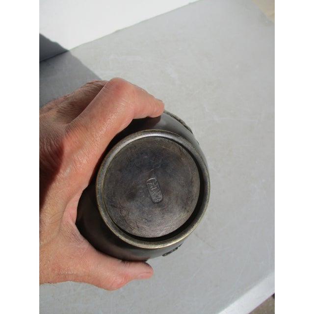 Japanese Meiji Bronze Vase With Gilt Demons For Sale - Image 11 of 13