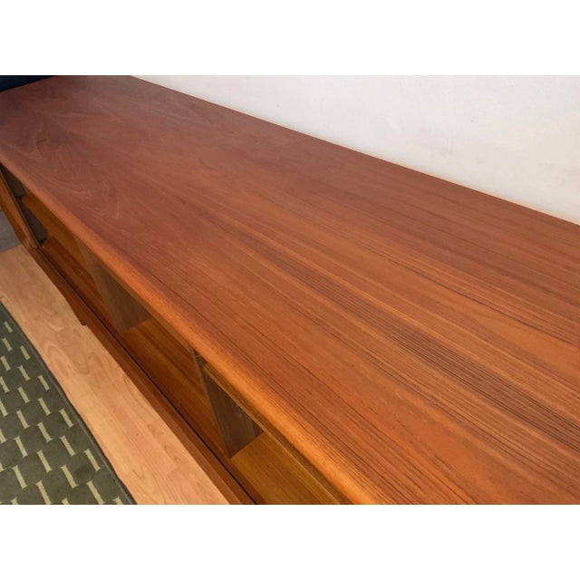 Danish Teak Tambour Door Sideboard from Bernhard Pedersen & Søn For Sale - Image 4 of 18