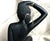 Black Vintage Seated African Woman Ceramic Sculpture For Sale - Image 8 of 18
