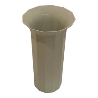 Large Elegant White Porcelain Vase For Sale