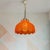 Farmhouse Red Acrylic Lace Effect Hanging Light Chandelier, Ukraine, 1970s For Sale - Image 4 of 18